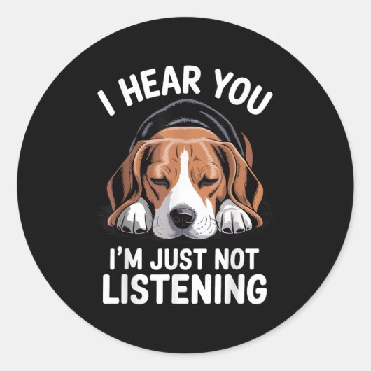 Cool Beagle Design For Men Women Dog Themed Beagle Ronde Sticker (Voorkant)