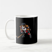 Cool Beagle-hond ijshockeyspeler team Koffiemok (Links)