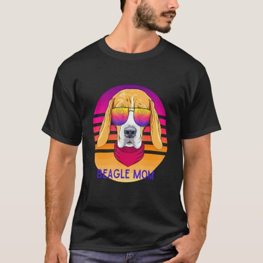 Cool Beagle mama Dog Head Moederdag T-shirt (Voorkant)