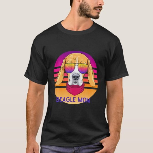 Cool Beagle mama Dog Head Moederdag T-shirt (Voorkant)
