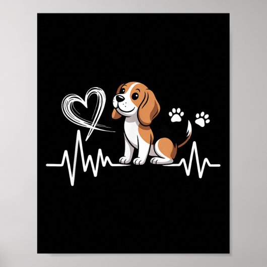 Cool Beagle ontwerp voor mannen vrouwen Kinder hon Poster (Voorkant)