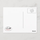 Cool Beagle Pool Float Off-Leash Art™ Briefkaart (Achterkant)