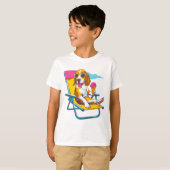 Cool Beagle Summer Vibes | Leuke Kinder T-shirt (Voorkant volledig)