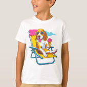 Cool Beagle Zomer Vibes | Leuke Kinderen T-shirt (Voorkant)