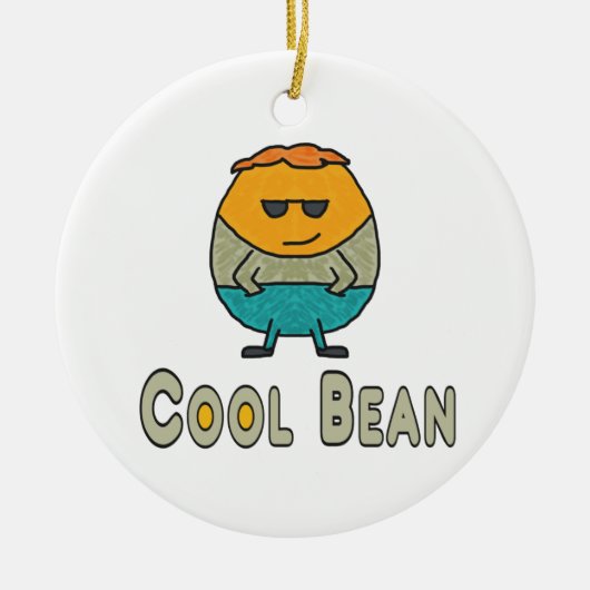 Cool Bean Keramisch Ornament (Voorkant)
