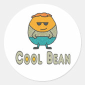 Cool Bean Ronde Sticker (Voorkant)