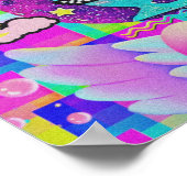 Cool Beans Alien | Grappige Retro Trippy Buitenaar Poster (Hoek)