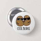 Cool Beans Funny Veggie Legume Pun Ronde Button 5,7 Cm (Voorkant /achterkant)