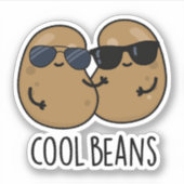Cool Beans Funny Veggie Legume Pun Sticker (Voorkant)