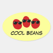 Cool Beans ovale auto bumper stickers (Voorkant)