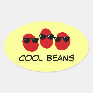 Cool Beans ovale auto bumper stickers