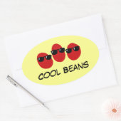 Cool Beans ovale auto bumper stickers (Envelop)