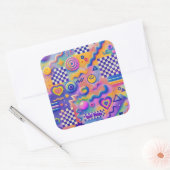 Cool Beans Pastel | Kidcore Vierkante Sticker (Envelop)
