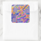 Cool Beans Pastel | Kidcore Vierkante Sticker (Tas)