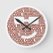 Cool Beans Ronde Klok (Voorkant)