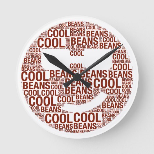 Cool Beans Ronde Klok (Voorkant)