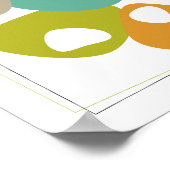 Cool Beans Turquoise Oranje Groene Middeleeuwse ee Poster (Hoek)