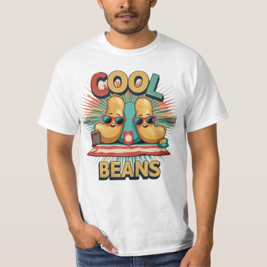 "Cool Beans Vintage Grafisch T-shirt (Voorkant)