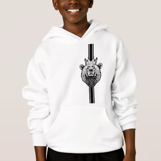 Cool Bear Graphic Boys Hoodie (Voorkant)