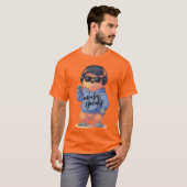 cool bear illustration, t-shirt (Voorkant volledig)