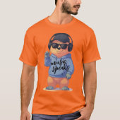 cool bear illustration, t-shirt (Voorkant)