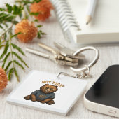 Cool Bear 'Not Today' Slogan Tote Bag - Trend 67 Sleutelhanger (Voorkant Rechts)