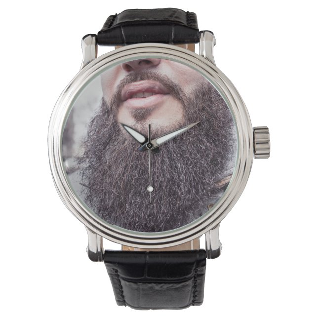 Cool Beard & Mustache-horloges Horloge (Voorkant)
