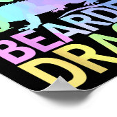 Cool Bearded Dragon Art For Women Girls Bearded Dr Poster (Hoek)