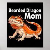 Cool Bearded Dragon Art For Women Girls Bearded Dr Poster (Voorkant)