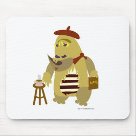 Cool Beatnik Monster Cartoon Character Fun Art Muismat