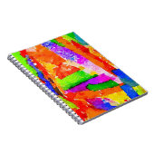 Cool Beauful Colorful Abstract Collage Notitieboek (Rechterzijde)