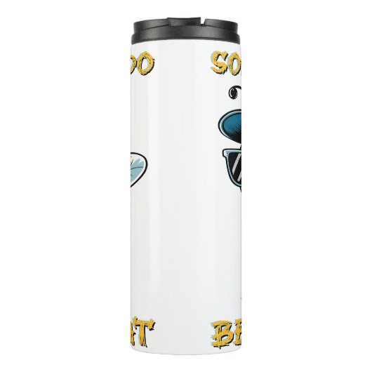 Cool Bee doet het soms Thermosbeker (Achterkant)