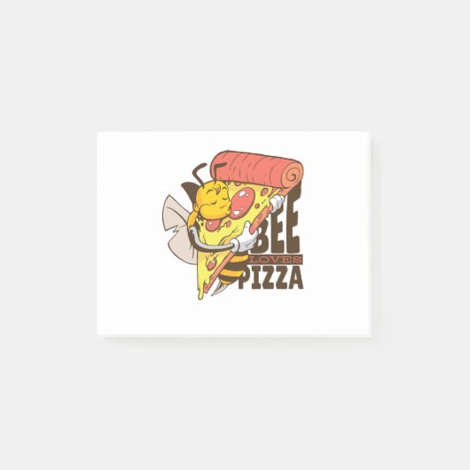 Cool bee houdt van Pizza Puns Post-it® Notes (Voorkant)