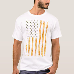 Cool Bee Keeper Art Voor Mannen Vrouwen US Flag Ho T-shirt