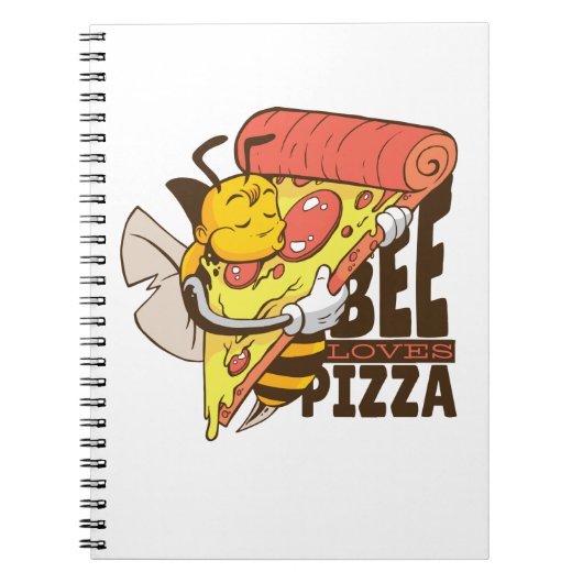 Cool Bee Loves Pizza Puns Notitieboek (Voorkant)