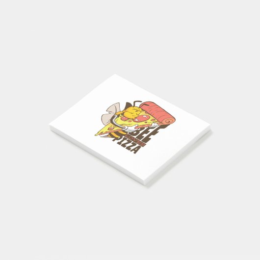 Cool Bee Loves Pizza Puns Post-it® Notes (Schuin)