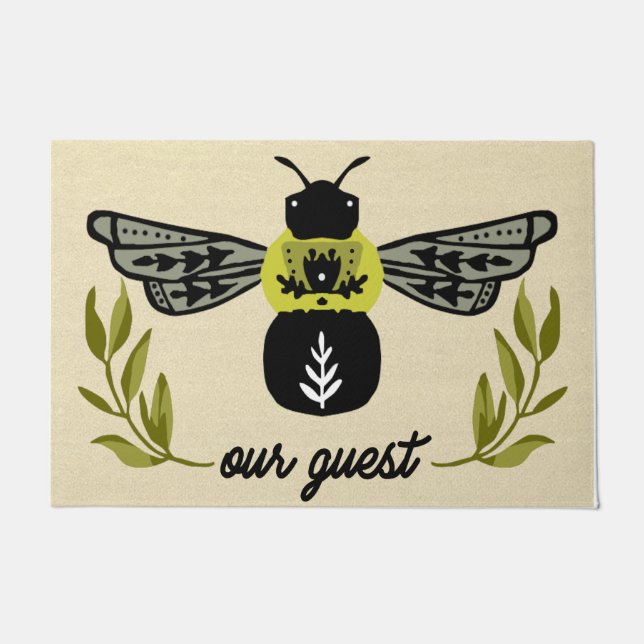 Cool Bee Onze Gast Mat, Home Decor Deurmat (Voorkant)