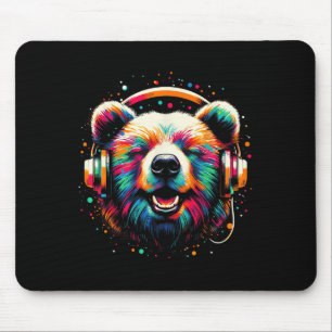 Cool Beer Hoofdtelefoon Muziek Art Christmas Birth Muismat