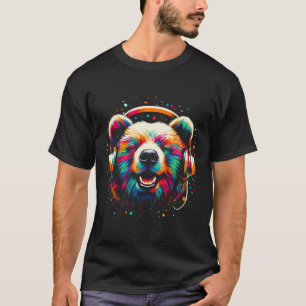 Cool Beer Hoofdtelefoon Muziek Art Christmas Birth T-shirt
