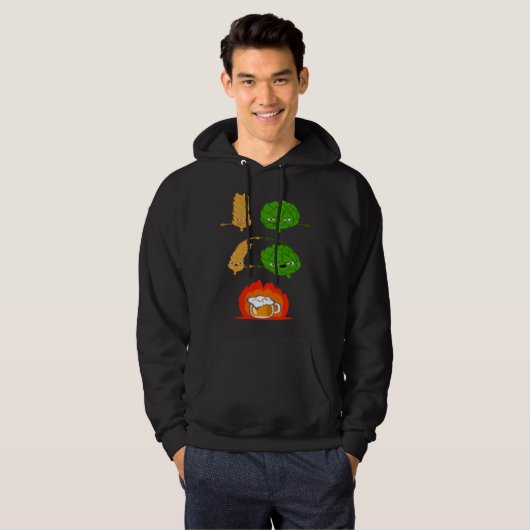 Cool Beer Hops Malt Beer Brewing Alcohol Hoodie (Voorkant volledig)