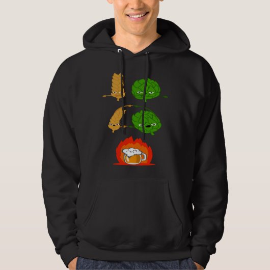 Cool Beer Hops Malt Beer Brewing Alcohol Hoodie (Voorkant)