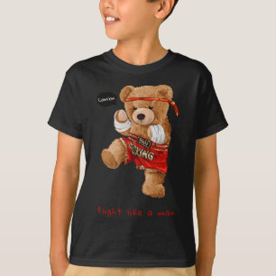 Cool Beer Man Boksen Fight Style Illustratie Grap T-shirt