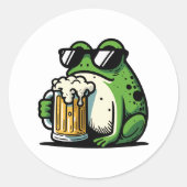 Cool Beer Ronde Sticker (Voorkant)