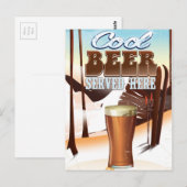 Cool Beer Served here  in poster Briefkaart (Voorkant / Achterkant)