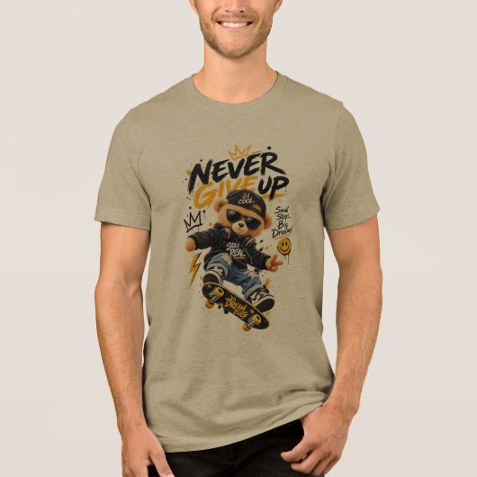 Cool Beer Skate Tri-Blend Shirt (Voorkant)