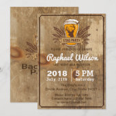 Cool Beer & Stag Bachelor Party Kaart (Voorkant / Achterkant)