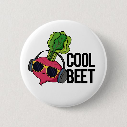 Cool Beet Funny Food Beet Pun Ronde Button 5,7 Cm (Voorkant)