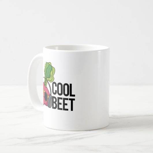 Cool Beet Grappige Veggie Pun Koffiemok (Voorkant links)