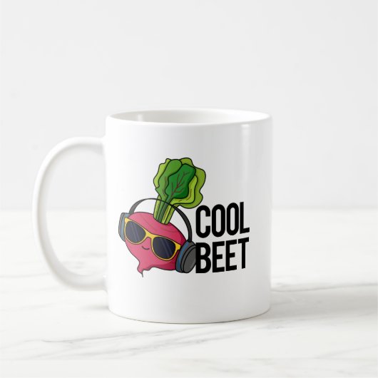 Cool Beet Grappige Veggie Pun Koffiemok (Links)