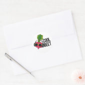 Cool Beet Grappige Veggie Pun Ronde Sticker (Envelop)